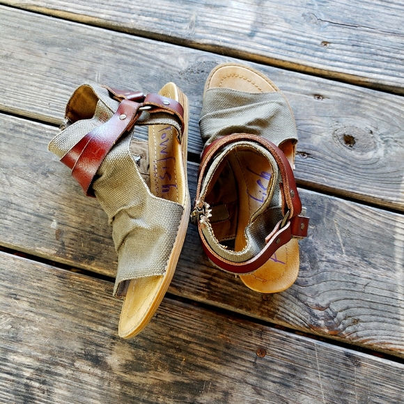 Blowfish Shoes - Blowfish Bluemoon green brown sandals womens 8